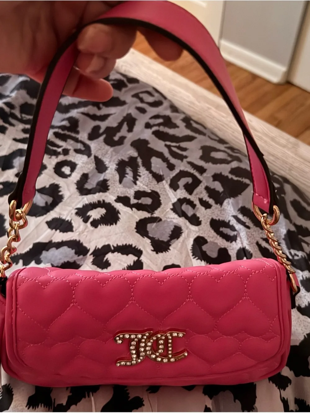 Juicy Couture Pink Heart Handbag with Wallet NWT - Picture 4 of 7